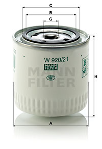 Фильтр масляный 406 MANN 2101,2107 W920 ,2121-21213