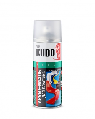 Грунт-эмаль для пластика "KUDO" (520мл) черная